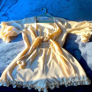 NWOT gorgeous open front romper